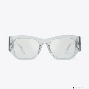 Tory Burch Wide Temple Logo Blue Light Glasses